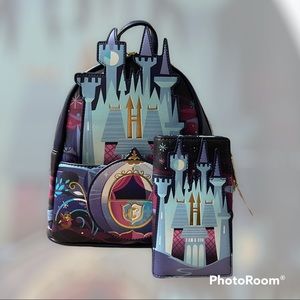 Disney Cinderella Castle Lougefly Mini Backpack and Wallet Set